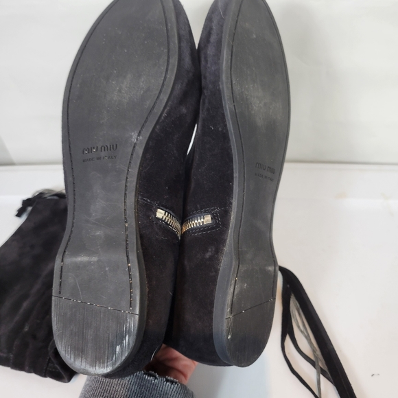 Miu miu suede black boots - Picture 5 of 7